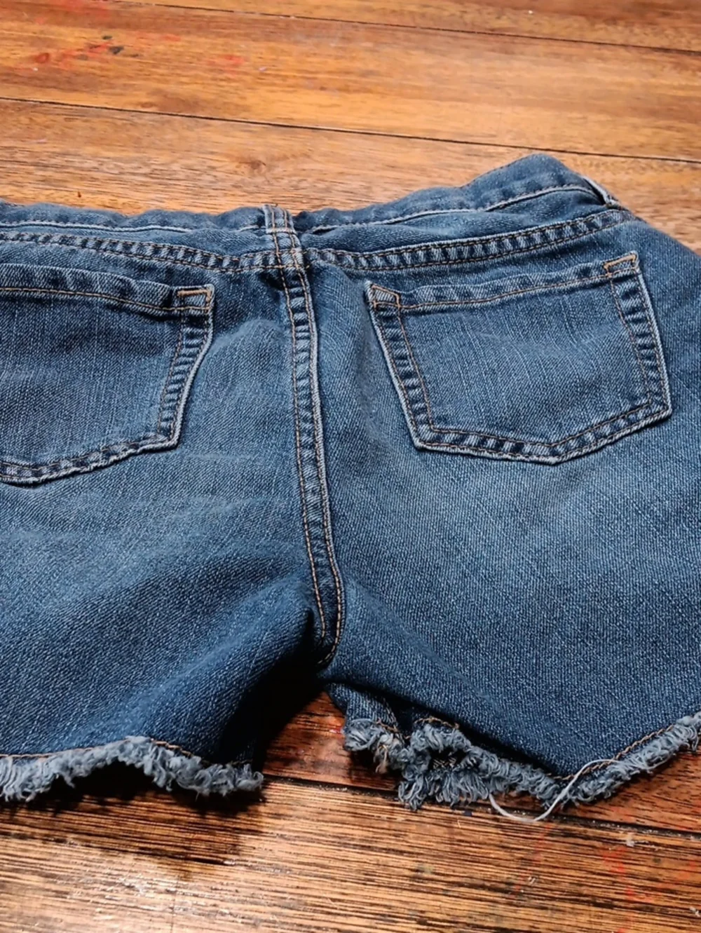 The Children's Place Dark Blue Denim Lace-Up Frayed Hem Shorts